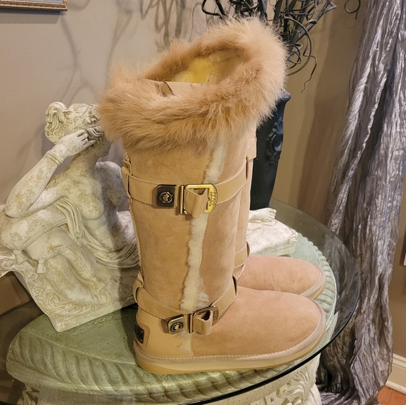 Australia Luxe Collective Tsar Tall Sheepskin Boots in Sand size 9 #415 - Picture 17 of 17